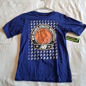 New Balance boys size 12 basketball design shirt